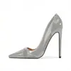 Tacones Altos para Mujer de Estilo Nuevo Primavera 2026 con Malla y Diseño Transparente, Punta Fina, Boca Baja, Elegantes Zapatos de Tacón Fino