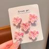 Novo Cherry Blossom Clip Crianças Hairpin Borracha Tendão Onda Borda Clip Little Girl's Peach Blossom Cabelo Anel Cabelo Corda Cabelo Headwear