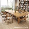 Escritorio sencillo de sala de estar de madera maciza completa, escritorio para computadora de empresa, mesa larga, escritorio para aprendizaje y lectura en casa, escritorio para escribir