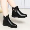 Botas Nuevas de Comercio Exterior Otoño/Invierno 2026 para Mujer, Botines Forrados de Felpa, Zapatos Cortos de Algodón Otoño/Invierno, Botas Cómodas para Mamás, Transfronterizo