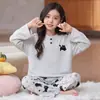Pijama estilo princesa para meninas, modelos de primavera e outono, algodão puro, manga longa, novo estilo 2026, roupa de casa para meninas mais velhas
