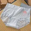 Calcinhas de Renda para Mulheres, Forro Antibacteriano 7A de Ácido Polilático, 100% Algodão, Comprimento Estendido, Cintura Média, Estilo Puro Desejo, Calcinhas Plus Size para Mulheres, Transparentes