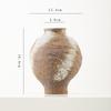Jarrón de Cerámica de Gres Estilo Shumen Wabi-Sabi para Flores Secas con Tarro de Cerámica Blanca Hecho a Mano B&B Sala de Estar Adornos Decorativos Zen