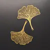 Marcador de Página de Metal Oco com Veios Marcador de Página de Folha Antiga Pingente de Corrente Exquisito Clipe para Livro Estudante Transparente Simples Presente