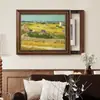 2026 Caja de Medidor Eléctrico Estilo Americano Nuevo Pintura Decorativa Pintura al Óleo de Monet Cubierta Retro sin Taladro para Caja Eléctrica y Interruptor de Circuito Pintura para Colgar
