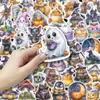 50 adesivos de Halloween em aquarela de desenho animado para scrapbooking, decorações de caderno de presentes de castelo de abóbora, PVC transfronteiriço cultural e criativo atacado