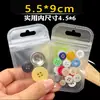 5.5*9 Sacos Autoadesivos Sacos de Embalagem Pequenos Bolsas Autoadesivas Transparentes Branco Pérola para Decorações de Nail Art Sacos Plásticos Mini Espessados
