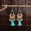 Pendientes de Plumas de Colores Estilo Étnico Bohemio, Pendientes de Perlas con Forma de Gota de Agua, Accesorios para Sesiones de Fotos, Pendientes de Estilo Étnico
