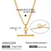 Collar para mujer estilo europeo y americano Wanxing, juego de collar con colgante de barra en T de circón de acero inoxidable chapado en oro de 18 quilates, estilo clásico, venta al por mayor transfronteriza