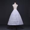 Anágua para vestido de noiva, anágua longa até o chão com três argolas de aço, forro elástico, acessórios para saia volumosa, vestido de noiva no atacado.