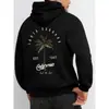 Sudadera con capucha de moda unisex con estampado de palmeras 2026 Otoño e Invierno Casual Holgada Estilo Callejero Cálida