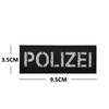 Alemão POLIZEI Inglês Carta Colete Tático Costas Bordado Pano Adesivo Selo Velcro Peito Braçadeira