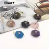 Wt-P2043 Colgante Geométrico Hexagonal de Piedras Preciosas de Colores e Circonitas Pequeñas Incrustadas Accesorios de Joyería al por Mayor
