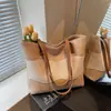 Bolsa de Palha Tecida Color Block de Praia para Mulheres 2026 Nova Moda Grande Capacidade Casual de Ombro para Mulheres