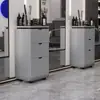 Armário de Ferramentas para Barbearia Salão de Cabeleireiro Armário de Armazenamento para Cabeleireiro Bancada de Trabalho para Corte de Cabelo Totalmente Montada Armazenamento Armário de Madeira