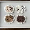 Outono e Inverno Desenho Animado Cor Café com Leite Kt Bordado Renda Feltro Tecido Acessórios DIY Sapatos, Meias, Bolsas, Chapéus, Acessórios e Acessórios