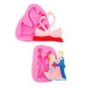 Amante Cisne Doble Rosa DIY Plegable Azúcar Horneado Decoración de Pastel Herramienta de Silicona Molde de Chocolate Gota de Goma Piedra Plástico