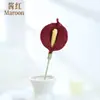 Flor de alcatraz de hilo tejida a mano flor artificial de un solo tallo arte floral de punto eterno decoración de escritorio ramo