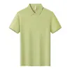 Camisa polo con logo personalizado, color liso, cuello camisero, ropa de trabajo de manga corta para negocios, amigable con la piel, transpirable, suave y cómoda, camisa de verano