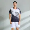 Roupa de Badminton Masculina e Feminina Casal Verão Manga Curta Secagem Rápida Respirável Vôlei Tênis Competição Tênis de Mesa