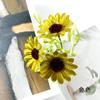 Guirnalda de Flores de Margarita Simulada 3 Cabezas Manzanilla Hecho a Mano diy Horquilla Flor Tocado Material Planta Acuática Crisantemo Silvestre Accesorios para Sesión de Fotos