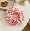Al por mayor en stock scrunchie rosa simple y suave, coletero de punto de color liso alta elasticidad, diadema, scrunchie