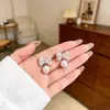 Pendientes Populares Galvanizados para Mujer, Moda de Lujo Ligero, Elegantes de Gama Alta, Perla Gota de Agua, Pendientes de Botón Estilo Francés