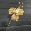 Flor de Año Nuevo flor dorada flor de hortensia de madera cabeza de flor de hortensia cabeza de flor flor dorada eucalipto hoja de ginkgo abanico dorado