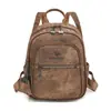 Mochila feminina, nova coleção outono 2026, mochila estudantil de couro macio de grande capacidade, mochila de viagem ao ar livre, bolsa feminina