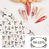 Zhengxiang Nuevos adhesivos para uñas estilo nacional DIY pintura a tinta adhesivos para uñas 3D dorados INS estilo retro adhesivos para uñas año del dragón