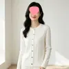 Cárdigan Abrigo de Punto para Mujer, Cuello Redondo, Manga Larga, Nuevo Estilo Otoño/Invierno, Corte Holgado, Adelgazante, Suéter de Punto Trenzado, Blanco, Talla Única