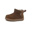 Botas de Neve Infantis 6-12 Anos Inverno Plus Veludo Quente Sapatos de Inverno Meninas Solado Macio Antiderrapante Botas Curtas Botas de Algodão Botas Meninos
