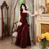 Vestido de Alcinha Luxuoso e Elegante com Toque de Alto Padrão, Modelagem Justa, Vestido de Festa sereia com babados para Mulheres, Novo Estilo