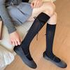 Calcetines hasta la pantorrilla con lazo estilo coreano para mujer, estilo japonés JK, calcetines largos hasta la rodilla estilo ballet, calcetines dulces de tubo alto apilados