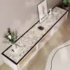 Alfombrilla para mesa de mueble de TV estilo americano, nuevo modelo 2025, mantel de lujo ligero de alta gama, alfombrilla protectora para encimera de mueble zapatero alargado, mueble auxiliar de comedor