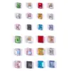 Joias para Unhas Artísticas de Açúcar Rochoso Diamantado Retangular Ângulo Reto Fundo Pontiagudo Diamante Quadrado Cubo de Gelo de Açúcar Pedras Strass para Unhas de Vidro Atacado Strass de Cristal