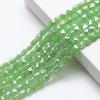 6mm porcelana Jade AB cor plana buraco quadrado pingente diy acessórios de jóias artesanais colar pulseira frisada material