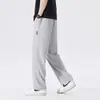 8118 Pantalones Talla Europea Transfronteriza Sensación Fresca Pantalones Casuales para Hombre Artículo Caliente de Verano Transpirable Elástico Cintura Elástica Recto