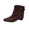 Botines cuadrados para mujer, nuevo estilo otoño e invierno 2026, con aumento interno de altura, botines adelgazantes con hebilla de cinturón, Botas Martin