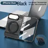 Adecuado para iPhone Duo, funda de teléfono plegable MagSafe electrochapada con soporte giratorio de 360 grados, protector de pantalla y cubierta de teléfono resistente a caídas