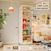 Estantería de Acero Dopamina Estante Estrecho para Almacenamiento de Pie para Sala de Estar Montado en Pared Estante de Almacenamiento Integrado Librería de Almacenamiento de Hierro