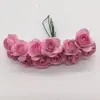 Suministro 1.8cm rosa diy hecho a mano flor pequeña flor de papel pequeña flor de ciruelo corona material accesorios para caja de dulces