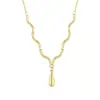 Collar de Gota de Agua Ondulada para Mujer, Lujo Ligero, Nicho, Gama Alta, Simple y Exquisito, Colgante de Plata, Cadena para Clavícula, Regalo para Novia