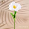 Alta qualidade Simulação Brownie Abertura Tulipa PU Mão Sensação Sala de estar Enfeites Decoração de Casa Floral Estilo Europeu Flor Grande