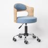 Respaldo de Madera Maciza Silla Elevable de Escritorio Apartamento Pequeño Moderno Sencillo Silla de Computadora de Estudio Silla de Estudiante Silla Giratoria Pequeña para el Hogar