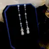 Pendientes de Perla con Forma de Gota de Agua, Flor de Piedra de Bambú de Princesa Sirena - Pendientes de Lujo y Sofisticación con un Toque Elegante