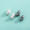 Accesorios de Plata de Ley S925 Estilo Chino Mano de Buda Cuentas Espaciadoras de Loto Cuentas Cilíndricas Martilladas Cuentas Sueltas Cuentas Espaciadoras para Pulseras DIY