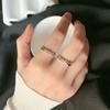 Anillo Mobius para pareja, anillo de apertura ajustable, anillo de plata S925, anillo que combina con todo, joyería de moda al por mayor