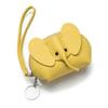 Nova bolsa criativa porta-cartões bolsa de moedas de couro genuíno elefante Feminina Pequena primeira camada de couro bovino bolsa de moedas ins