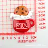 Accesorios de Dibujos Animados Pegatinas para Taza de Agua, Oso Fresa DIY Caja de Almacenamiento Brillante, Caja Grande de Resina, Materiales para Hebillas de Zapatos